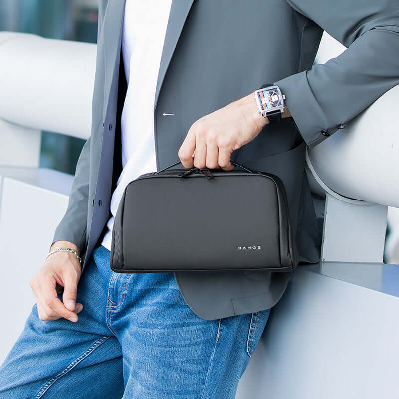 Neceser The Doppkit de Bange Perú para hombre, accesorio de color negro, diseño elegante
