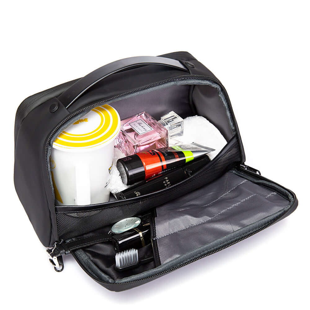Neceser The Doppkit de Bange Perú para hombre, accesorio de color negro, múltiples compartimentos
