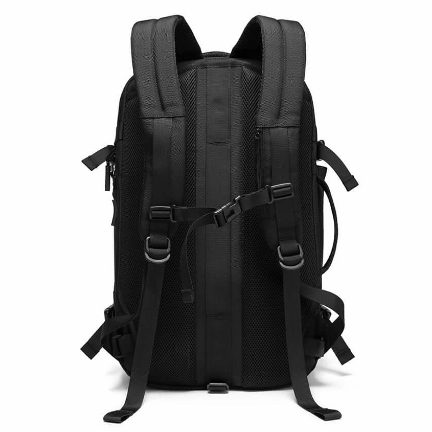 Mochila The Journeypack de Bange Perú para viajes, color negro, diseño seguro y correas resistentes