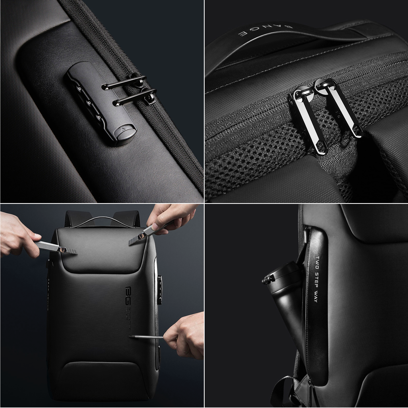 Mochila The Vaultpack de Bange Perú para oficina y trabajo con diseño antirrobo y máxima seguridad