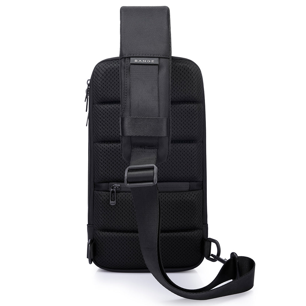 Pechera The Multipocket de Bange Perú para viajes, color negro y correa de hombro con bolsillo para tarjeta