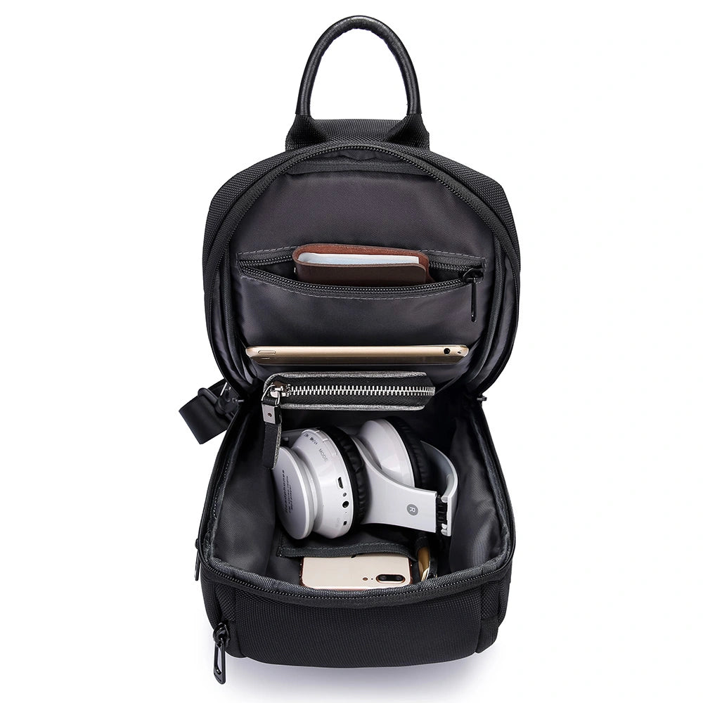 Pechera The Multipocket de Bange Perú para viajes y el día a día, color negro, múltiples compartimentos