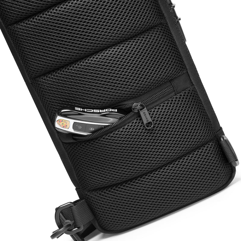 Pechera The Safebag Plus de Bange Perú para viajes, color negro, compartimento trasero secreto
