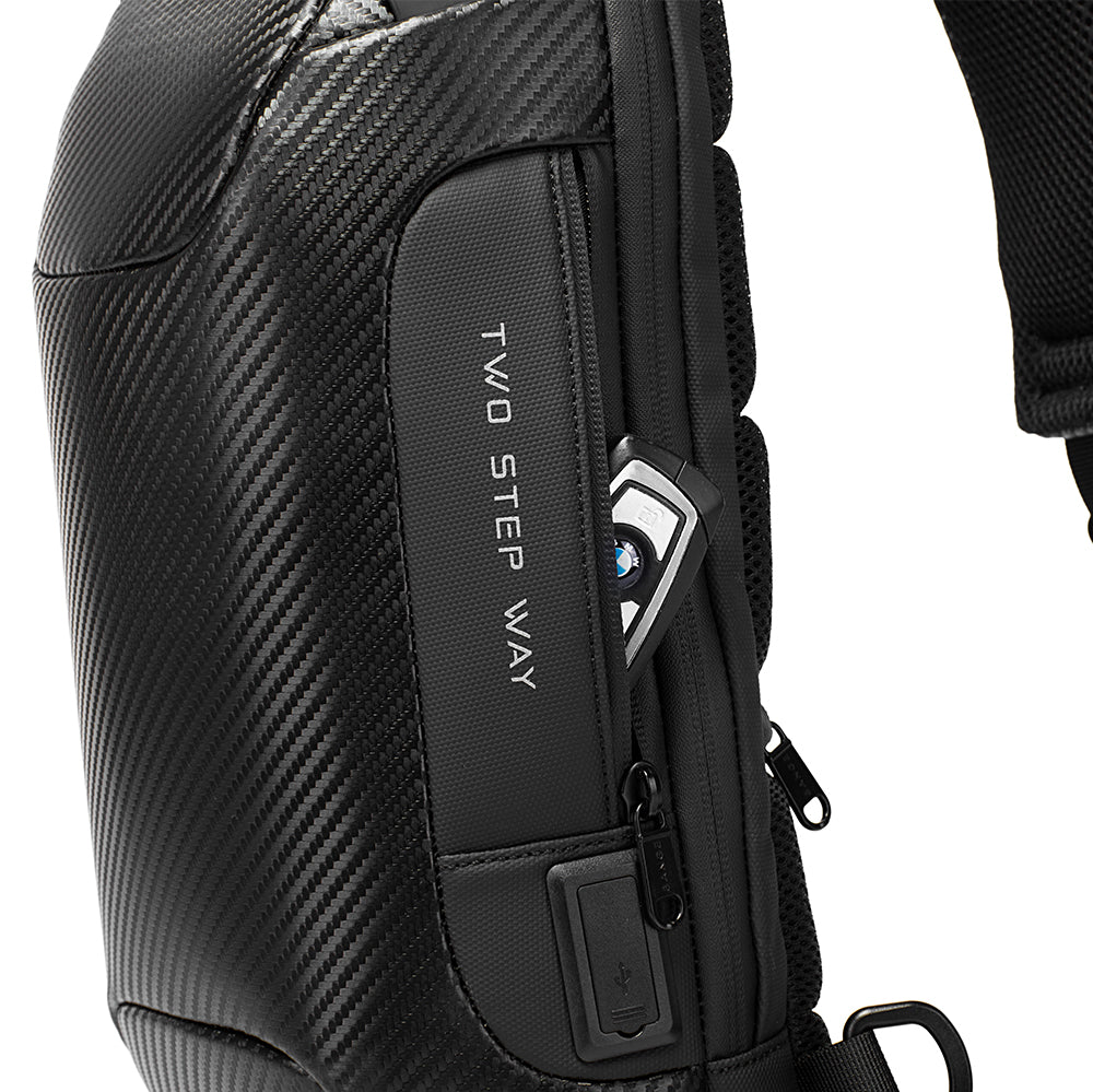 Pechera The Safebag Plus de Bange Perú para viajes, color negro y diseño de máxima seguridad