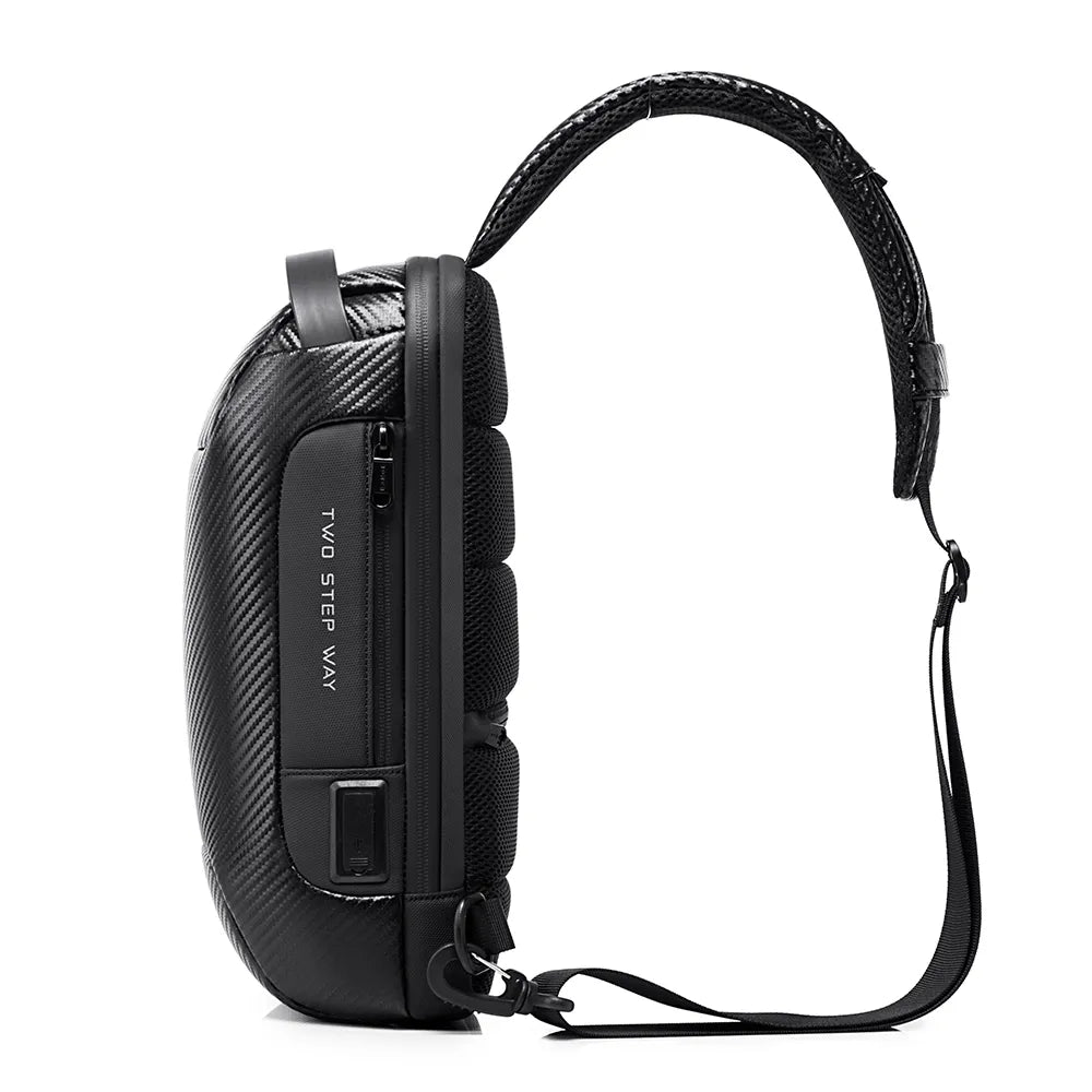 Pechera The Safebag Plus de Bange Perú para viajes, color negro, vista lateral