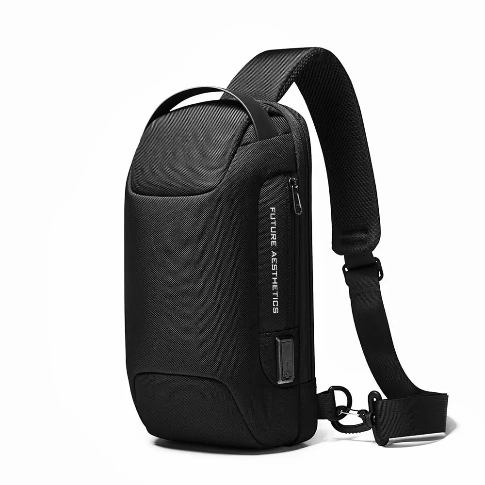Pechera The Safebag de Bange Perú para viajes, color negro, toque elegante y máxima seguridad