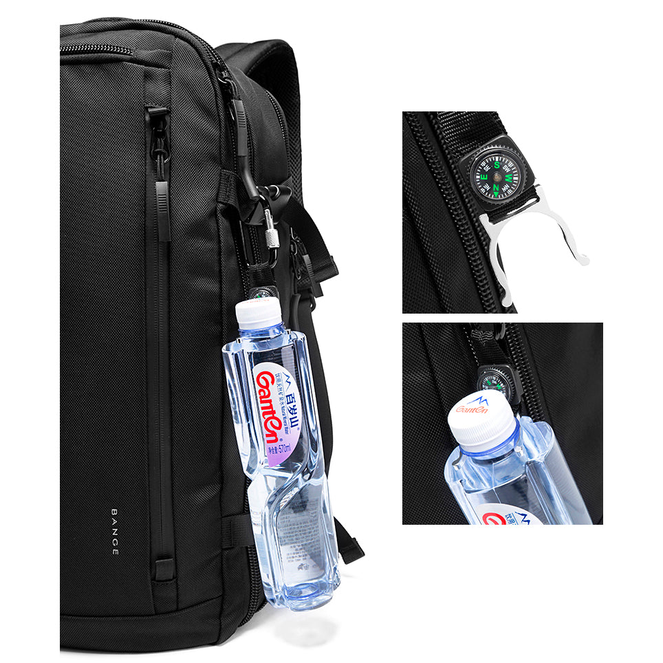 Mochila The Journeypack de Bange Perú para viajes, color negro y diseño moderno
