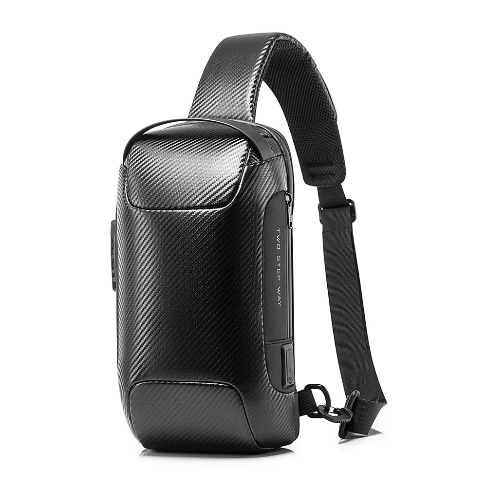 Pechera The Safebag Plus de Bange Perú para viajes, color negro, toque elegante